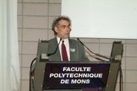 Le Professeur Serge Boucher, Recteur de la Facult Polytechnique de Mons, accueillant le public par un discours d